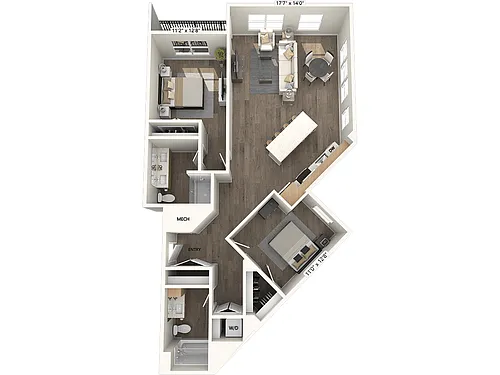 Floor plan B7-1189-1236sf-FinishIII-NoBalcony