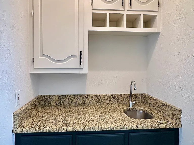 built in bar area in formal living room