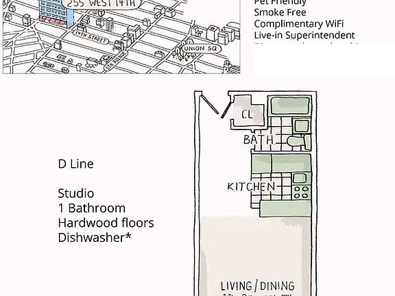 2nd image of 255 W 14th St APT 4D