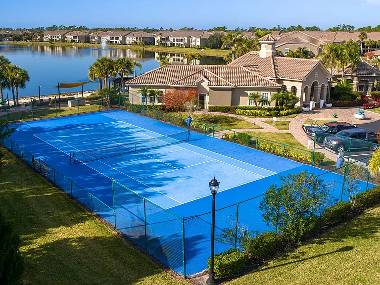 Perfect your serve in a private, fully fenced tennis court just steps from the clubhouse.