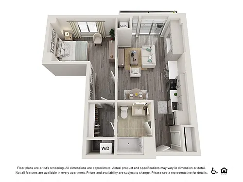 Floor plan 1 Bed E