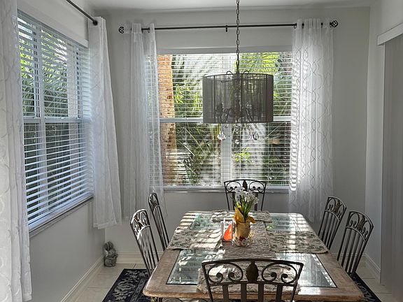 dining room sits six people, end unit has extra windows with lots of bright sunshine