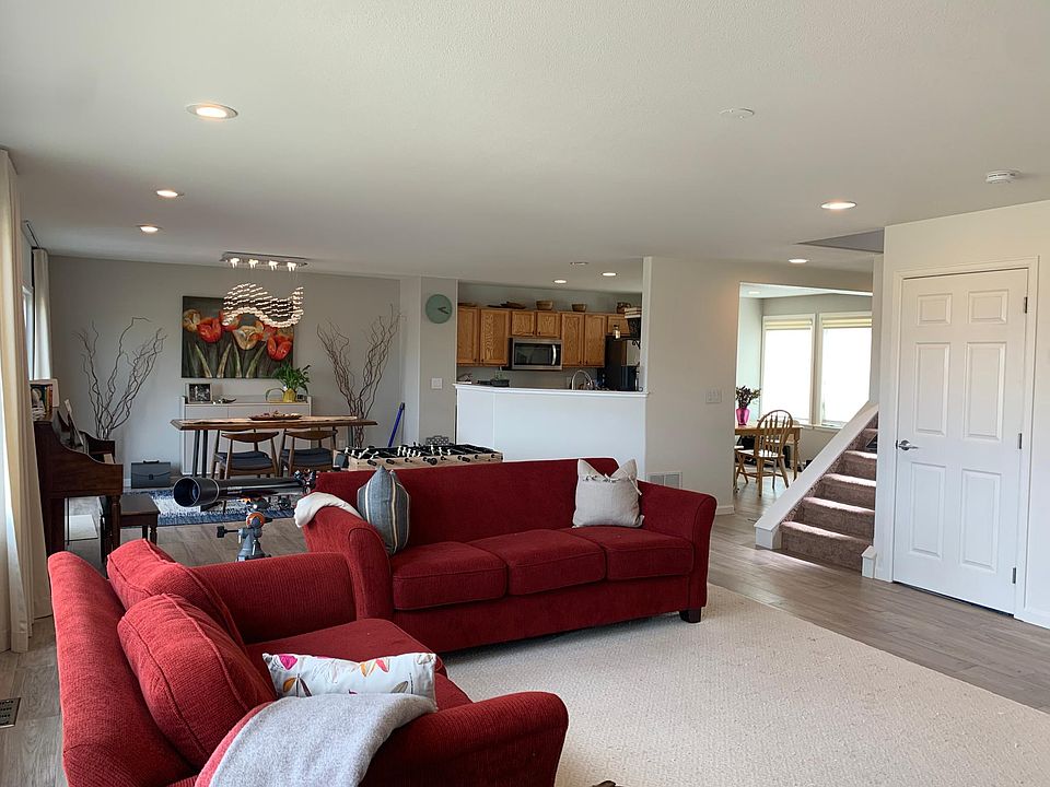 Open concept living room and dining area
