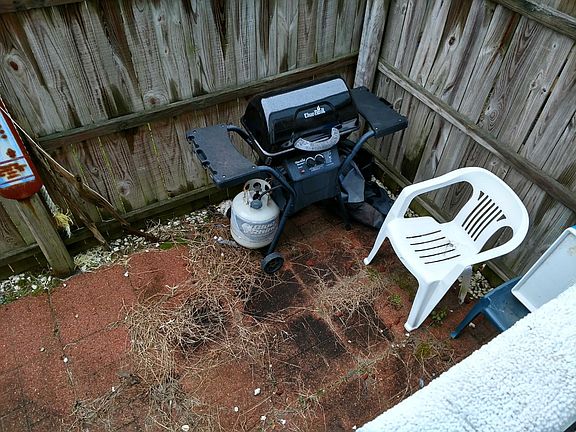 Private back yard Just off the kitchen