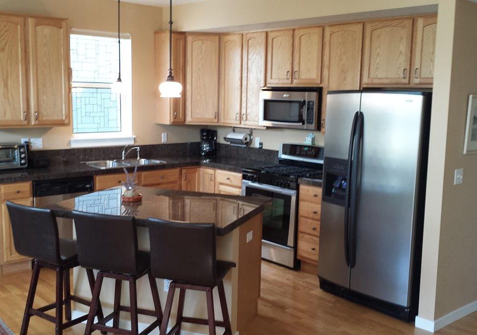 Open kitchen with island