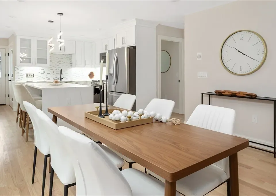 Seamless flow from the kitchen to the dining area_perfect for entertaining friends or family.