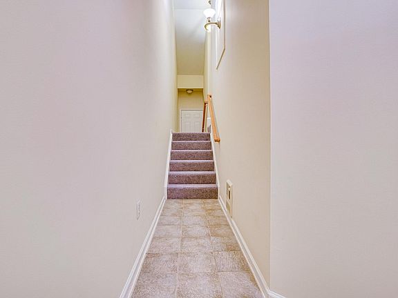 View from the main entrance with garage entrance in the background