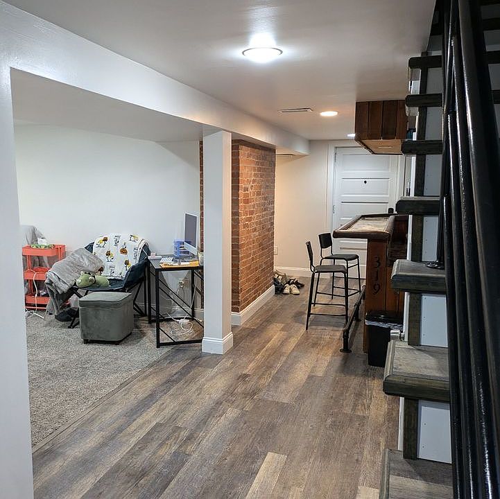 Apartment view from base of stairs