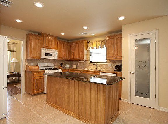 Custom granite topped isle