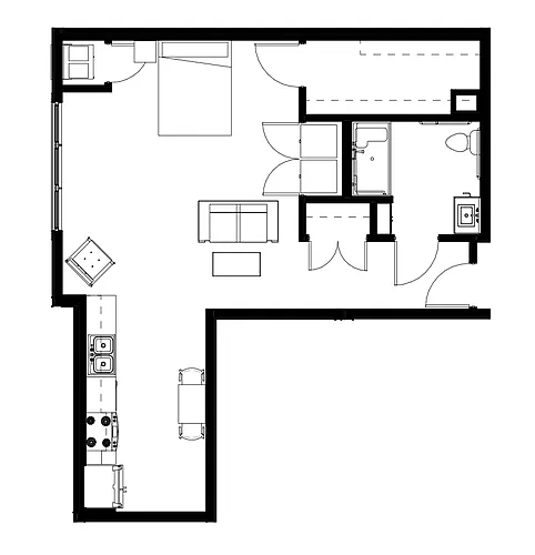 Floor plan Studio B