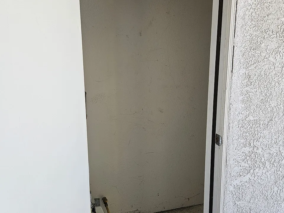 locked storage room outside by front door