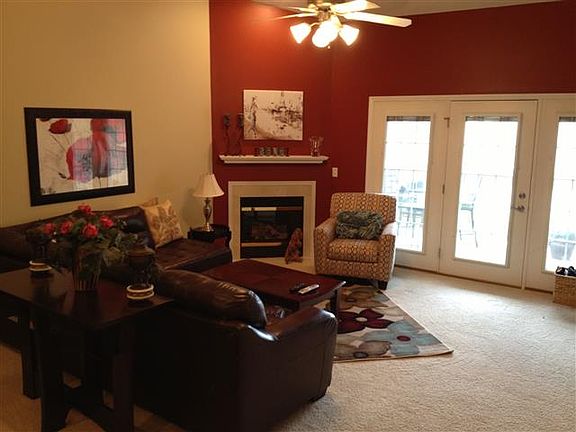 Living room w/ French doors
