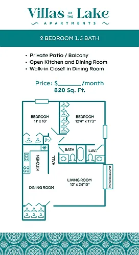 Floor plan 2 Bed Villa