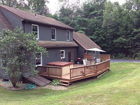 Back deck with hot tub