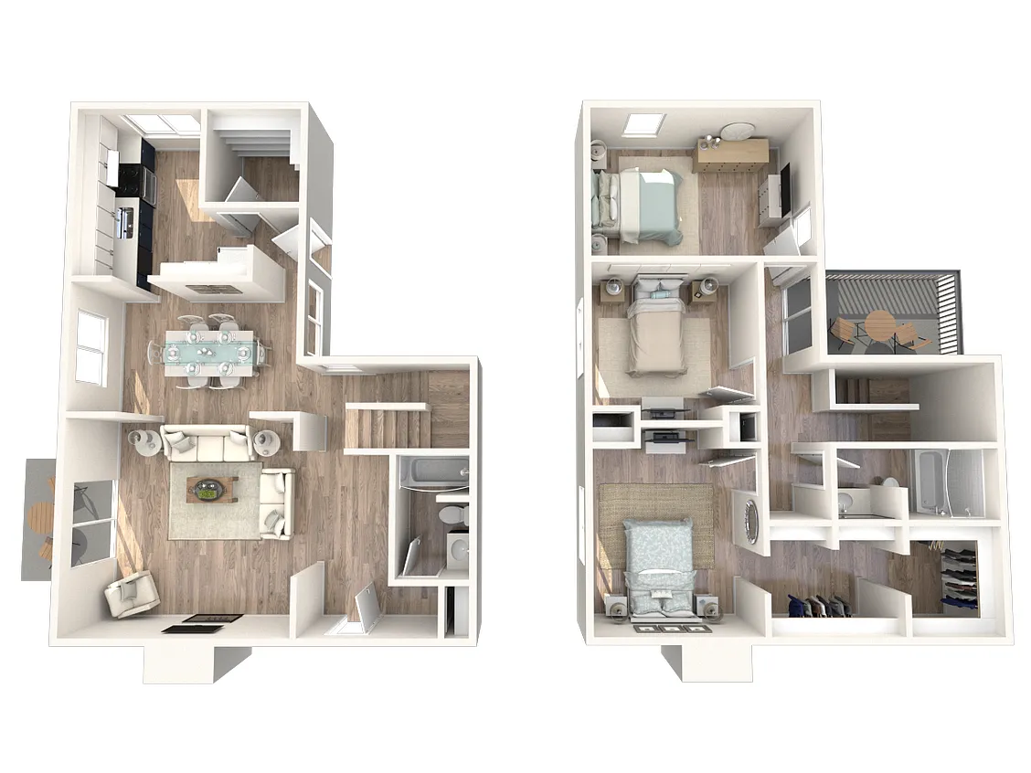 Floor plan 3x2.5 Townhome