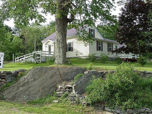 Mature landscaping.
