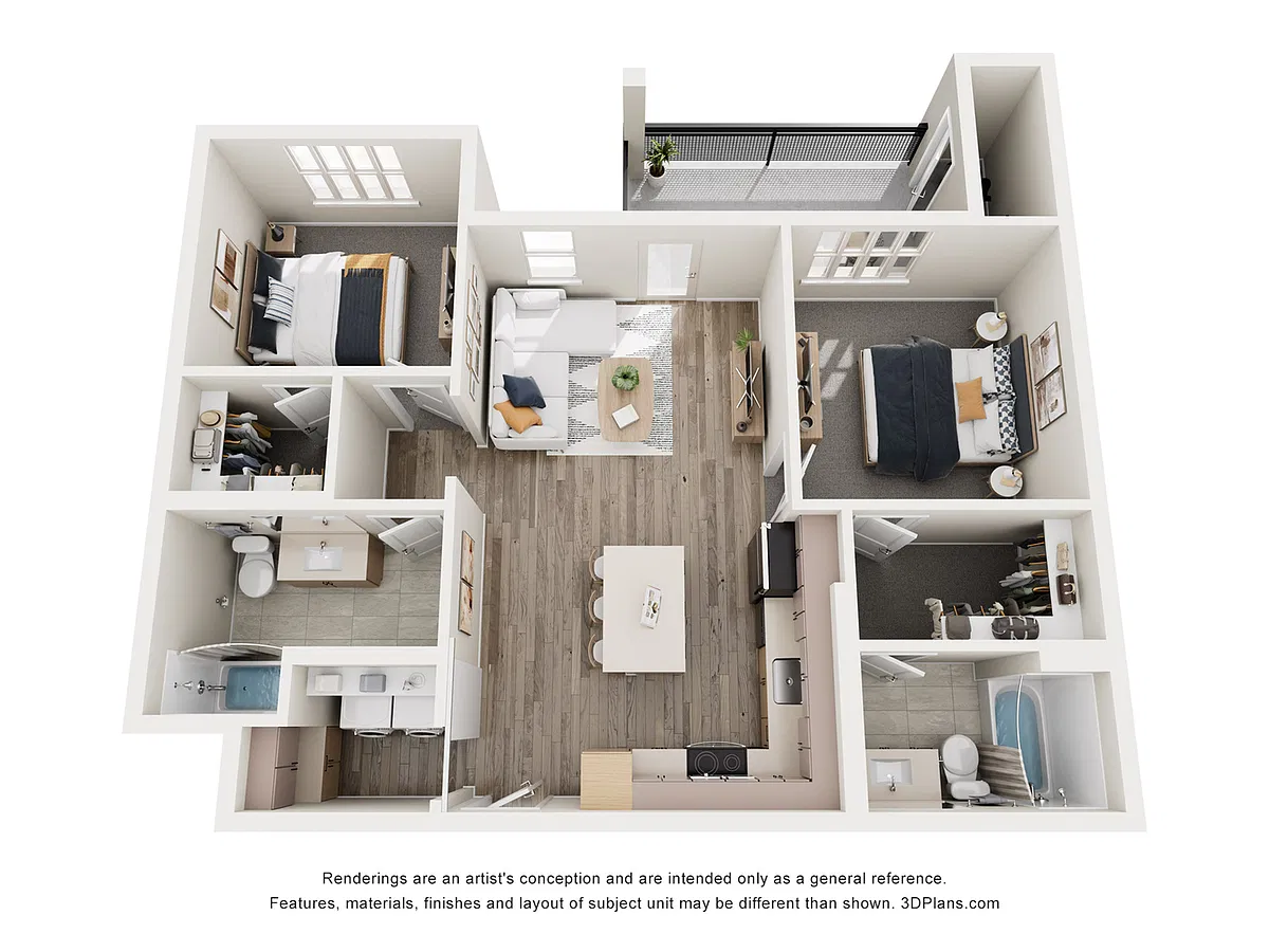 Floor plan B2 2X2