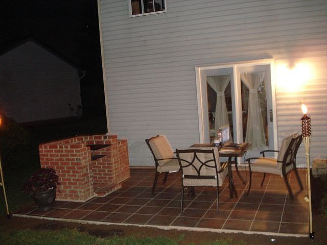 Patio with Brick Grill