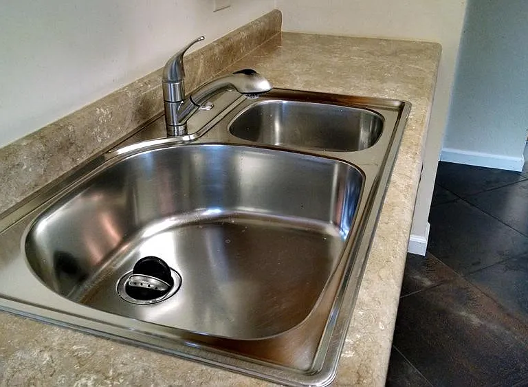 Stainless steel double sink