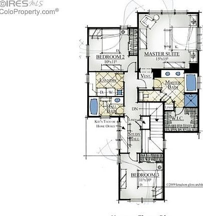Upper level floor plan