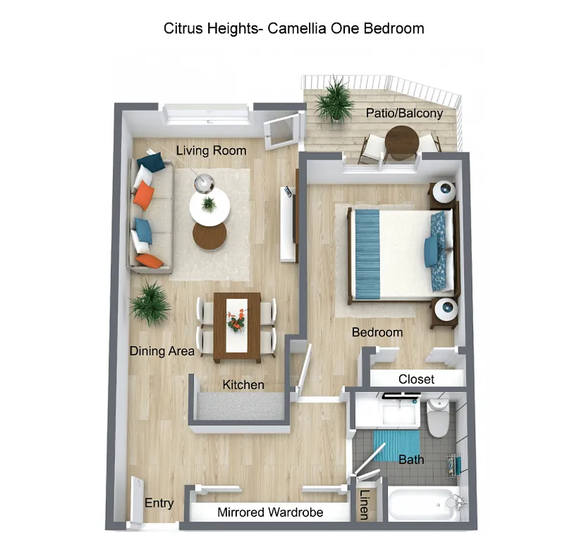 Floor plan One Bedroom