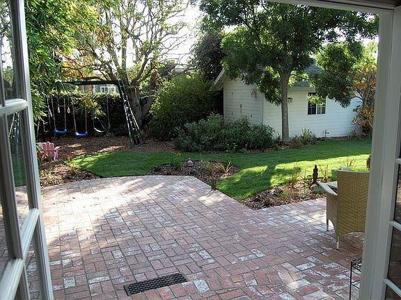 View to spacious backyard
