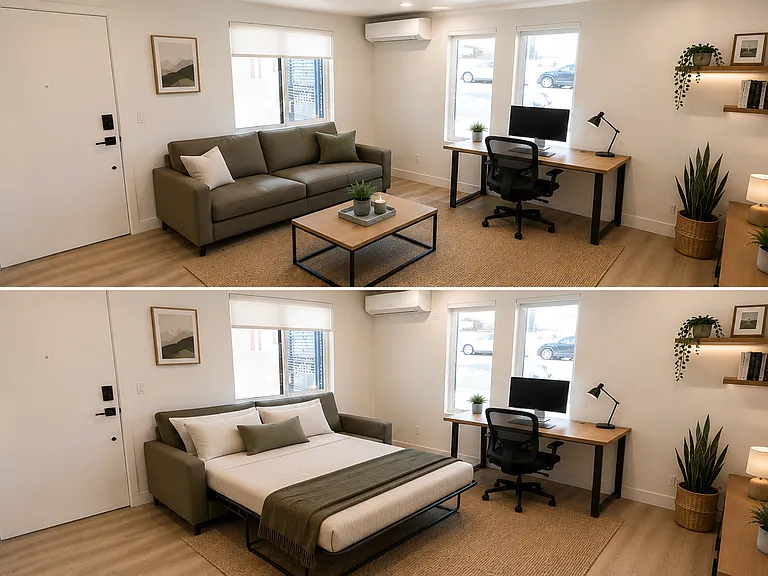 Unit is offered unfurnished. Rendering is for illustrative purposes only.