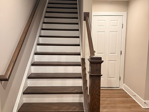 Steps from lower level den to the main level