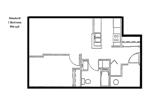 Floor plan 1 Bedroom Standard