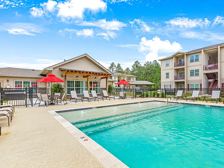 Resort-style swimming pool