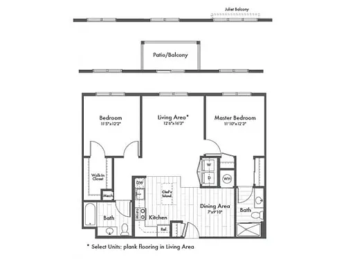 Floor plan B7 Two Bedroom