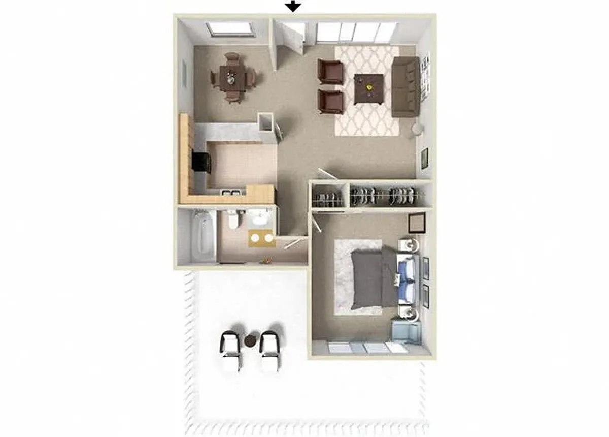 Floor plan The Cabo Apartment