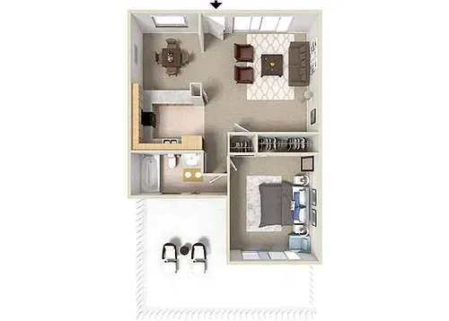 Floor plan The Cabo Apartment