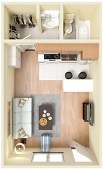 Floor plan Oak - Studio