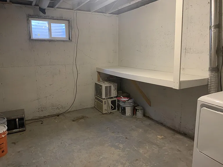 Storage room in basement