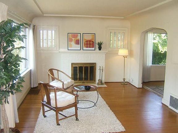 Formal entry leads to living room