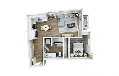 Floor plan 1X1 - C15