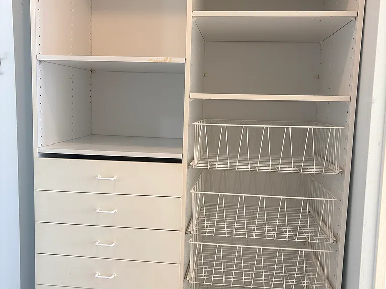 Interior photos taken before new carpeting and fresh paint.