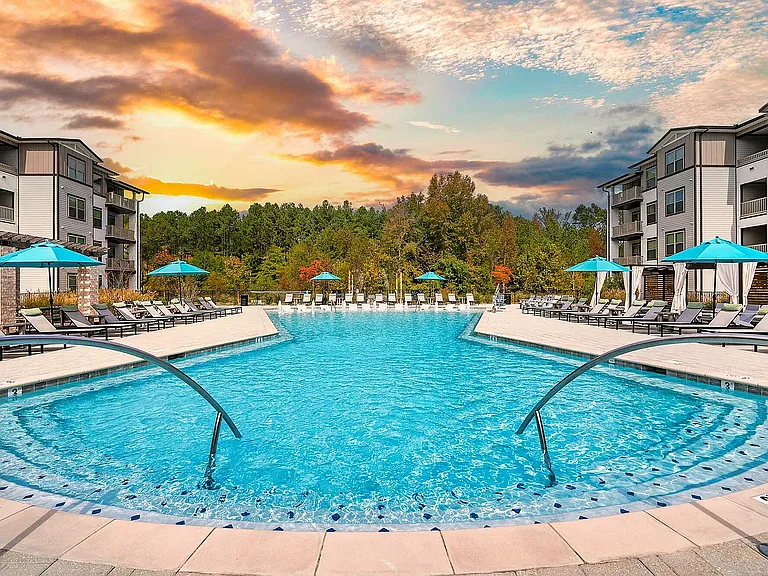 Experience the allure of a luxury resort-style pool, perfect for relaxation and unwinding.