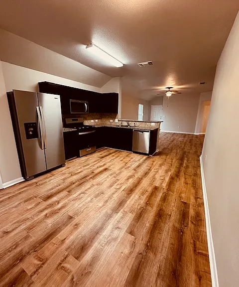 Kitchen from back corner