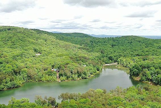 View of lake from cabin.
