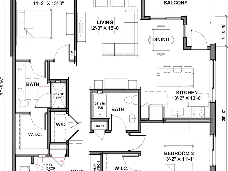 B6 floor plan The Easley