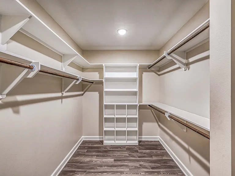 Closet with built-in shelving