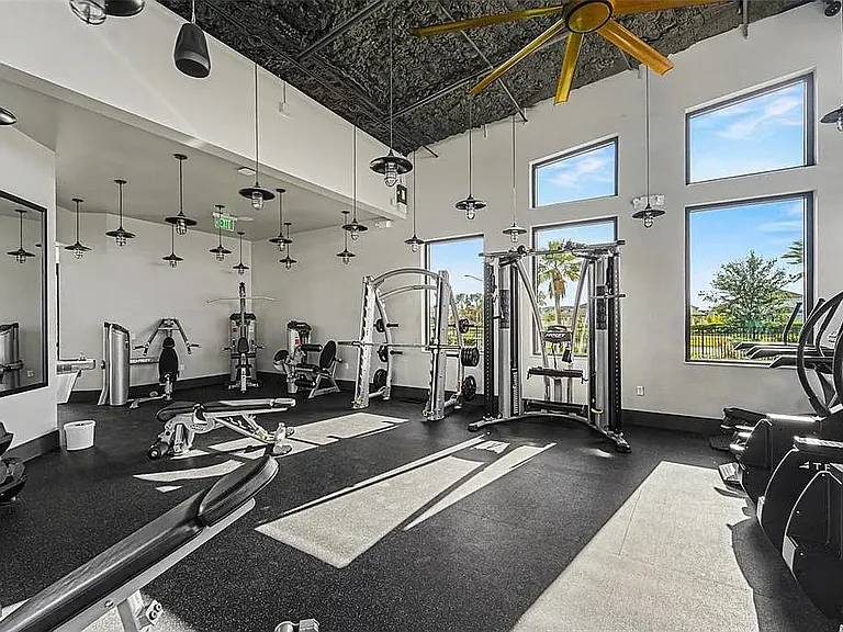 Clubhouse gym. Accessible from dawn until dusk.