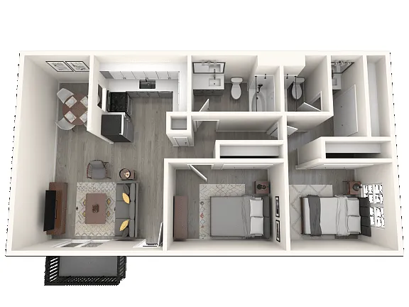 Floor plan 2X2 Reno