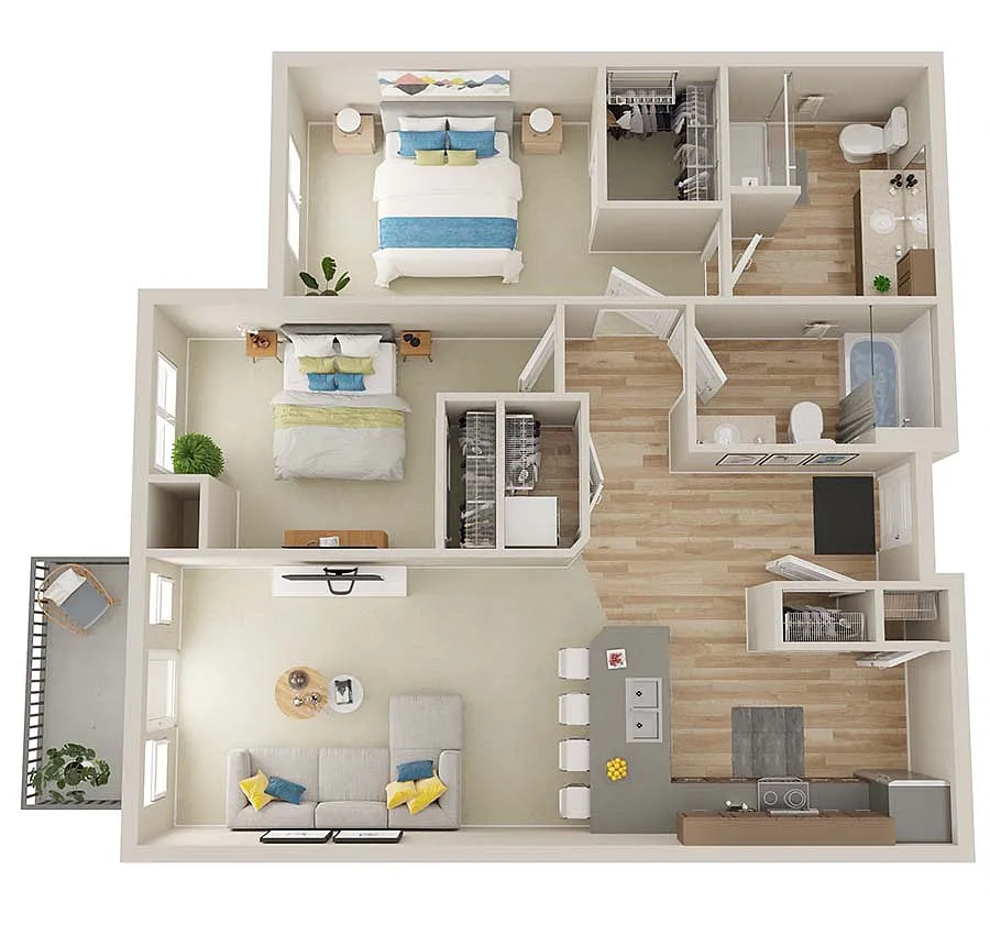 Floor plan 2X2 - D6