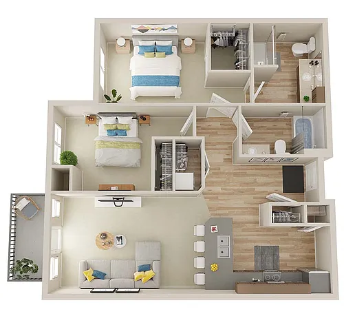 Floor plan 2X2 - D6