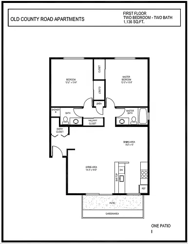 Floor plan 2 Bed 2 Bath