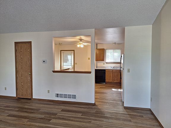 living area to the kitchen