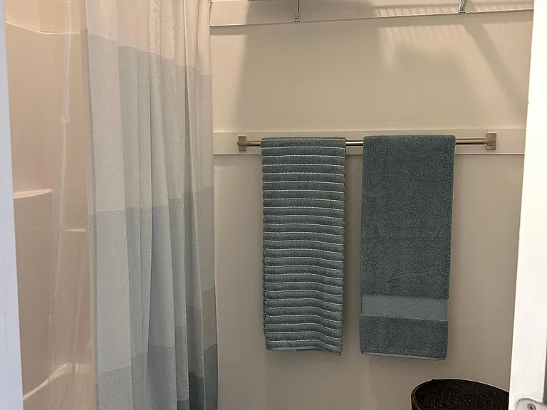 Bath & Shower area, to the right of the Vanity, 6'7" x 6'8"...
